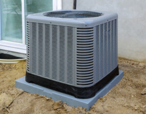 New air conditioning unit outside of house